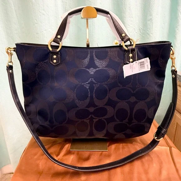 NWT - 2013 Coach Campbell Signature Metallic Izzy Satchel (F26241) - Picture 5 of 8